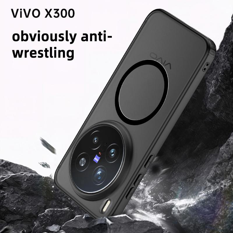 Для VIVO X300 Pro Чехол Жесткий Матовый Ударопрочный Магнитный MagSafe Защитная Задняя Крышка Чехол Для VIVO X300 X300Pro Корпус Телефона