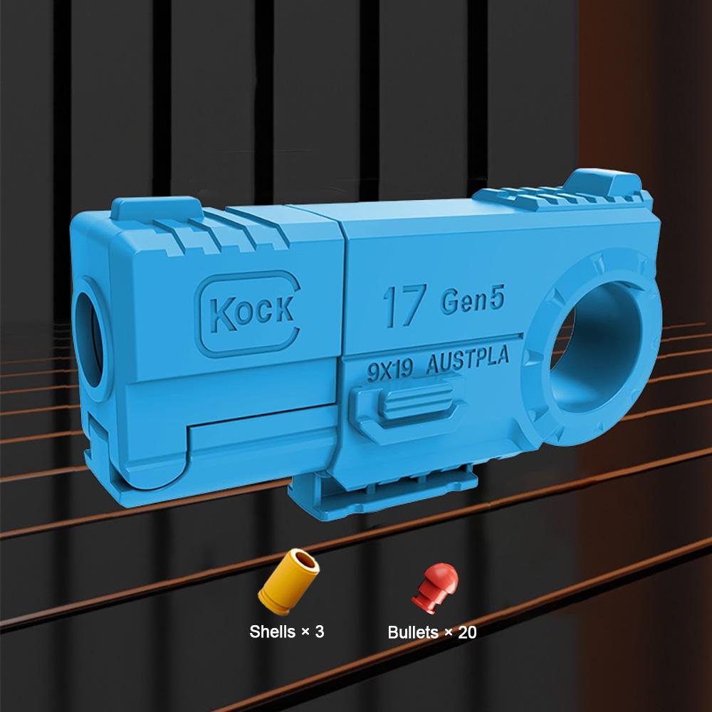 Toy Gun For Kids EDC Decompression Shell Ejecting Ring Pistol Anxiety Autism Stress Relief