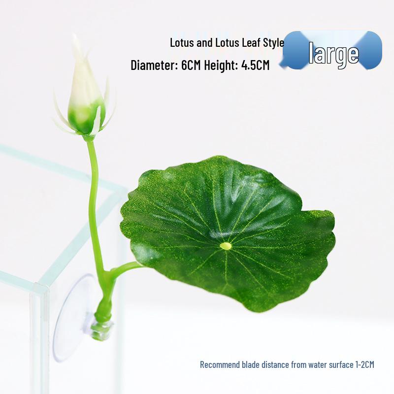 Lotus Leaf Resting Bed for Fish Tanks - Simulated Aquatic Plant Decor