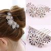 Аксессуары для волос Алмазные украшения Хрустальные цветы Ободок Металлический расческа для волос
