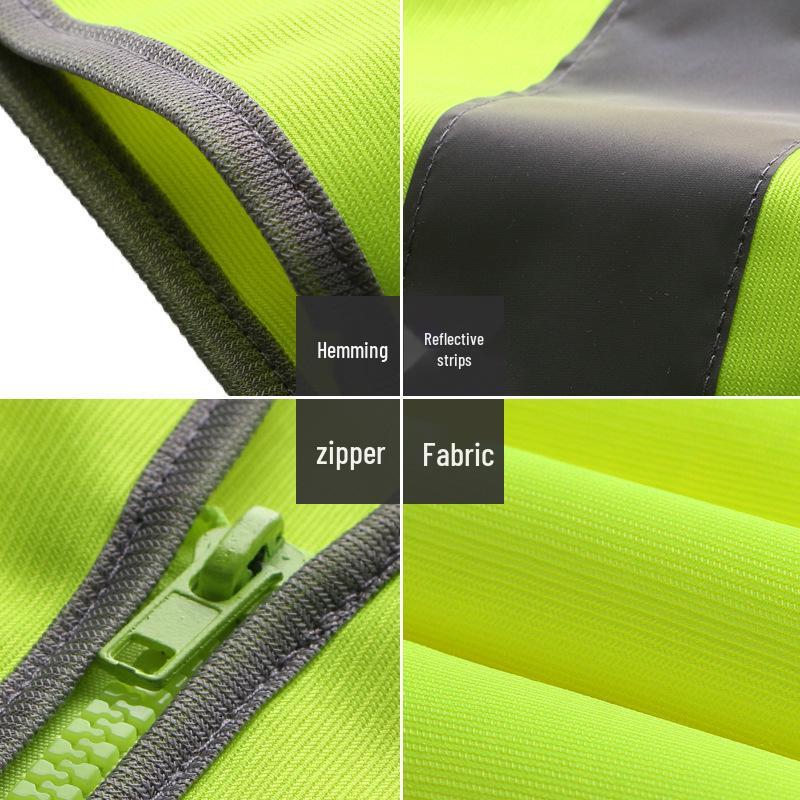 LIKAI Reflective Safety Vest - High-Visibility Construction Traffic Gear, Customizable Fluorescent Workwear.
