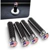 4PCS Car Door Lock Knobs, American Flag Lift Bolt Auto Inner Door Pull Pins, Carbon Fiber Decorative Door Lock Pull Pin Cap, Universal Car Interior