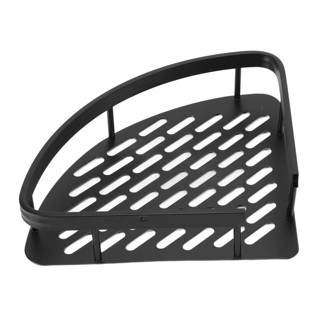 Triangular Shower Shelf Punch Free Rustproof Aluminum Shower Corner Shelf with Hollow Base for