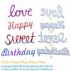 Вырубные штампы Happy Sweet Love, металлический трафарет, сделай сам, скрапбукинг, альбом, тиснение карт, ремесло, высечка, буква, слово, день рождения