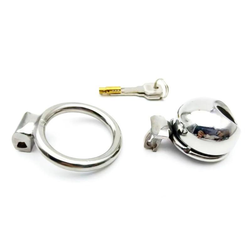 Metal Chastity Cage Stainless Steel Chastity Cage BDSM Anti-shedding Restraint Control Cock Ring Erotic Sex Toys For Men Gay
