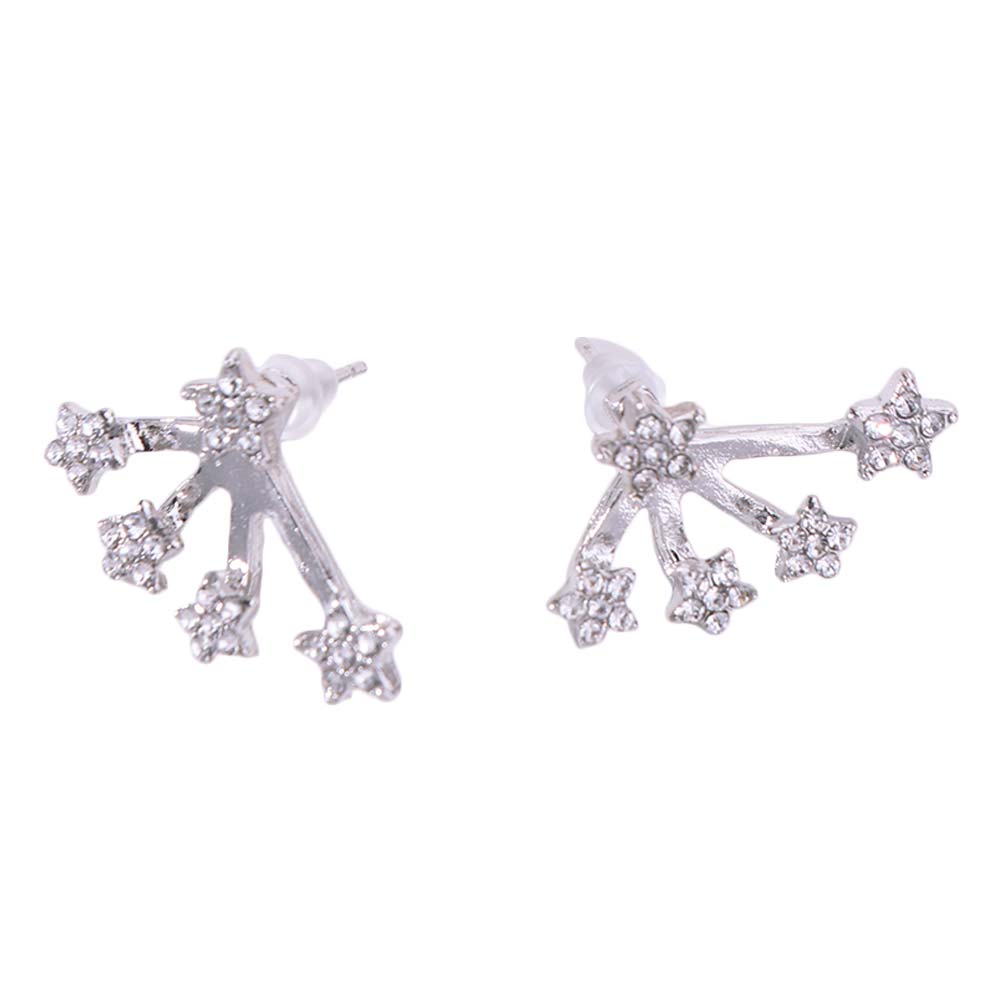 Elegant Sparkling Studs Light Luxury Zircon Earrings Women Star Crystal Earrings Gifts