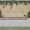 VidaXL Design Gabion Garden Bench 287x71x65.5 Cm Solid Pine Wood 3196251