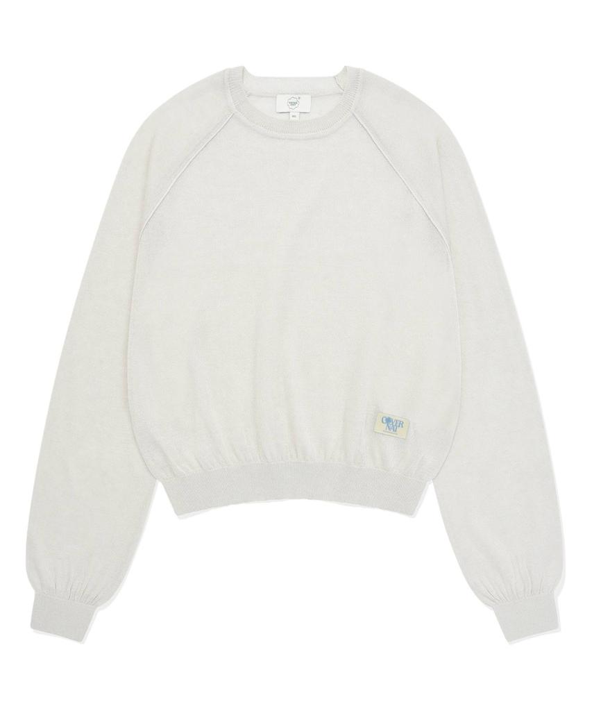 COVERNAT WOMAN Прозрачный круглый вырез Вязаный светлый серый