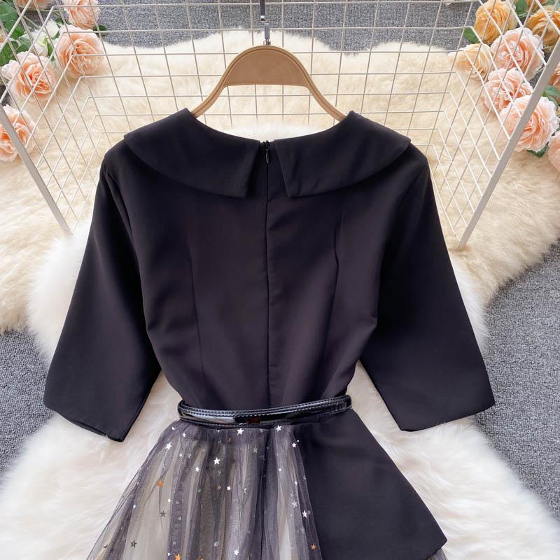 Новый сетчатый дизайн, тонкое платье феи длиной до талии, женское платье феи первой любви