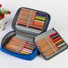 72 Holes School Cases 3 Compartments Canvas Pencil Cases Student Pen Box Storage Bag For Artist Stationery Supplies