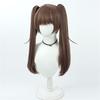 Парик для косплея NIKKE Nero, коричневый, двойной хвостик, термостойкие синтетические волосы, парики для ролевых игр на Хэллоуин, парик Niro + шапочка для парика