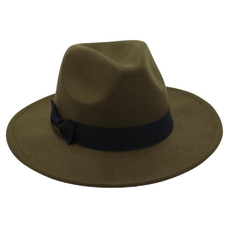 Винтажный цилиндр, бабочка, костюм, джазовая шляпа, мужская и женская, иностранная фетровая шляпа, шляпа Хепберн из твида