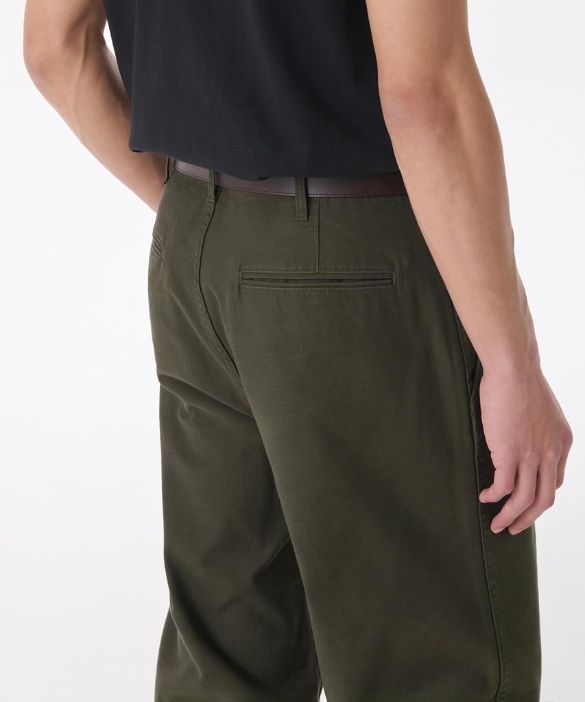 MUSINSA STANDARD Back Satin Officer Pants [Deep Khaki]