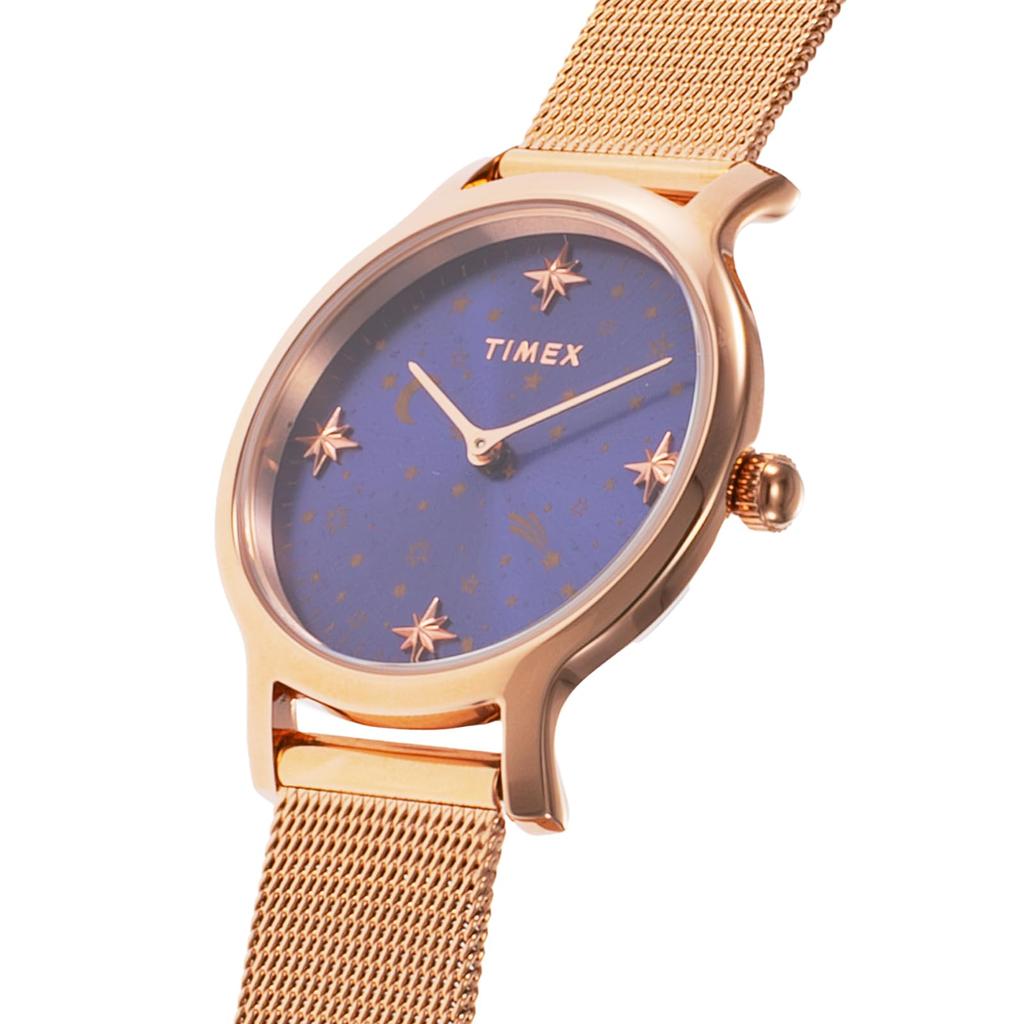 TIMEX Часы CELESTIAL Navy Dial Brass Mineral Glass Quartz 31MM American Watch Brand TW2W21400 Unisex Pink Gold [TIMEX] [Товар]