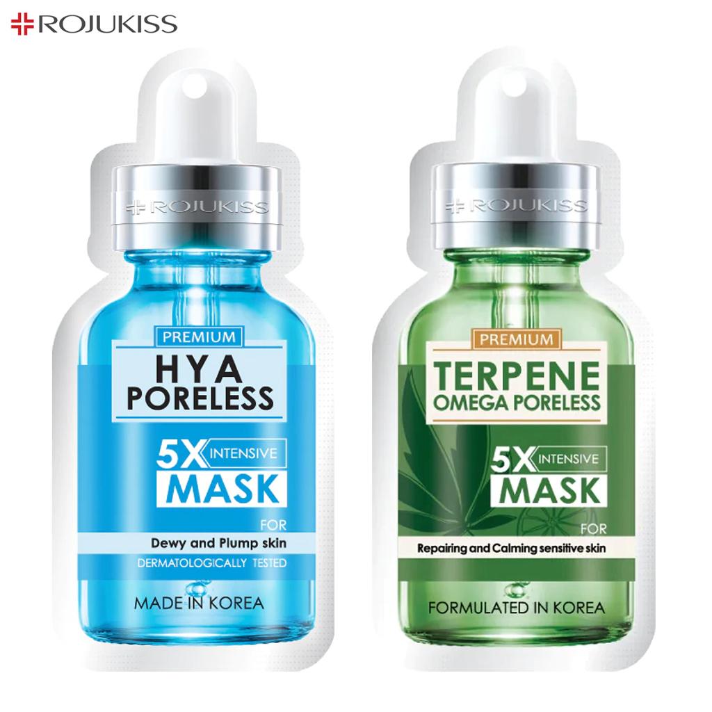 Rojukiss Акне/Укрепляющая/Красная сыворотка/Глута/HYA/Омега/Идеальная/Восстанавливающая/Белая/Цинковая интенсивная маска без пор 5X 25 мл - Thai Skincare