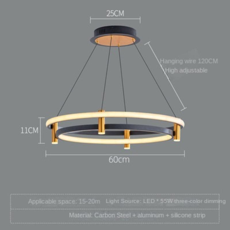 Минималистский круглый подвесной светильник для гостиной, дизайнерский креативный светильник, роскошная спальня, постмодернистский минималистичный светильник для ресторана