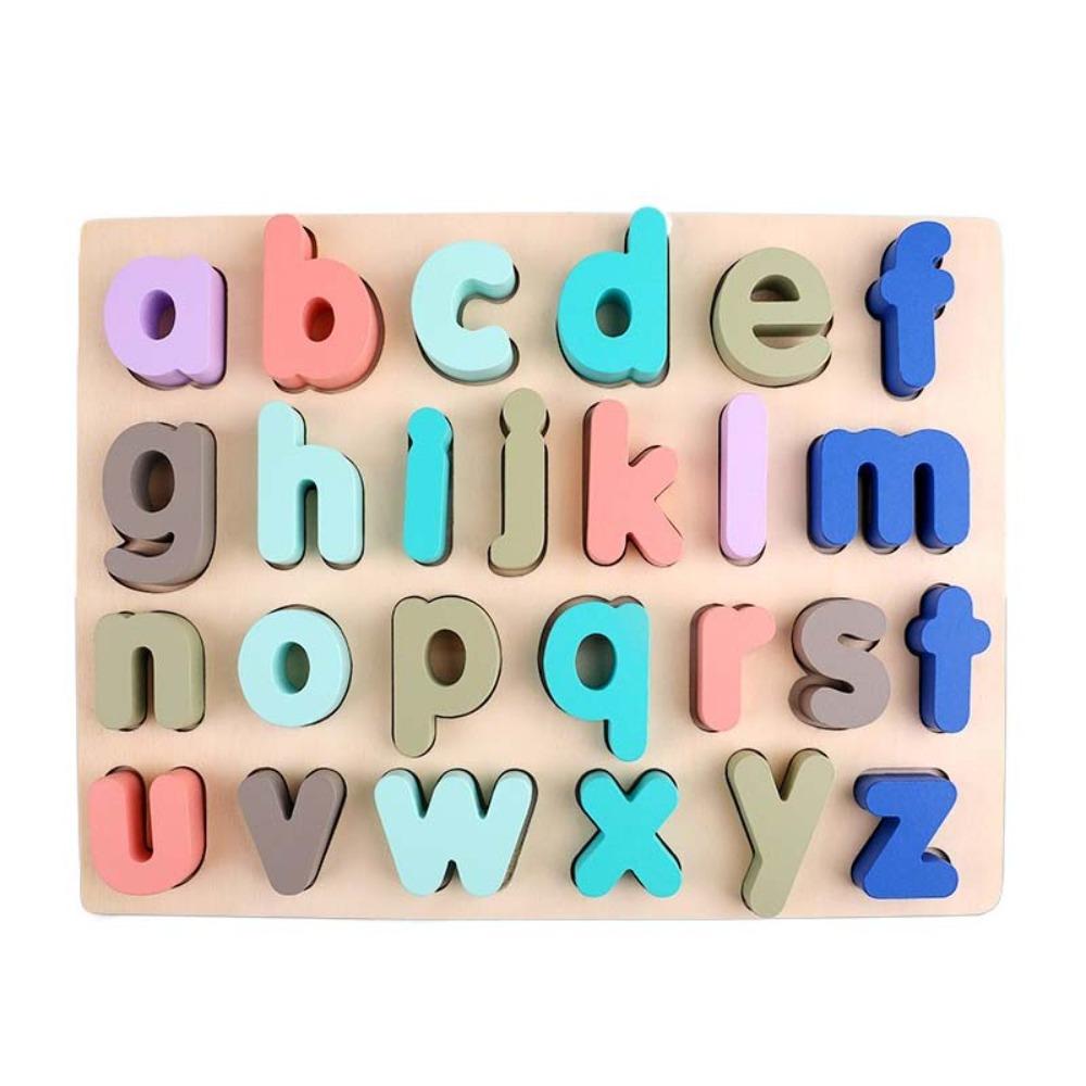 Matching Games Alphabet Number Puzzle Mathematics Kids Puzzle Toys 3D Wooden Board Birthday Gift