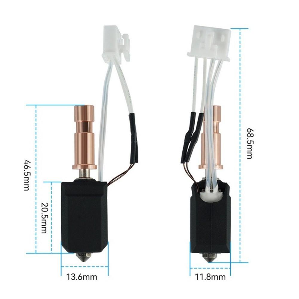 0,2 мм 0,4 мм 0,6 мм 0,8 мм 1,0 мм Комплект экструдера с печатающей головкой Hot End для Anycubic Kobra S1