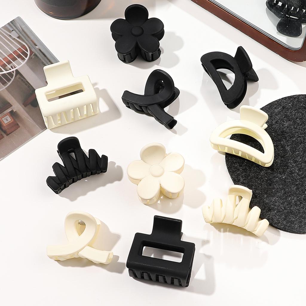 10 шт. разноцветных средних заколок-крабов для волос, нескользящие, с сильной фиксацией, для женщин и девочек с тонкими густыми волосами