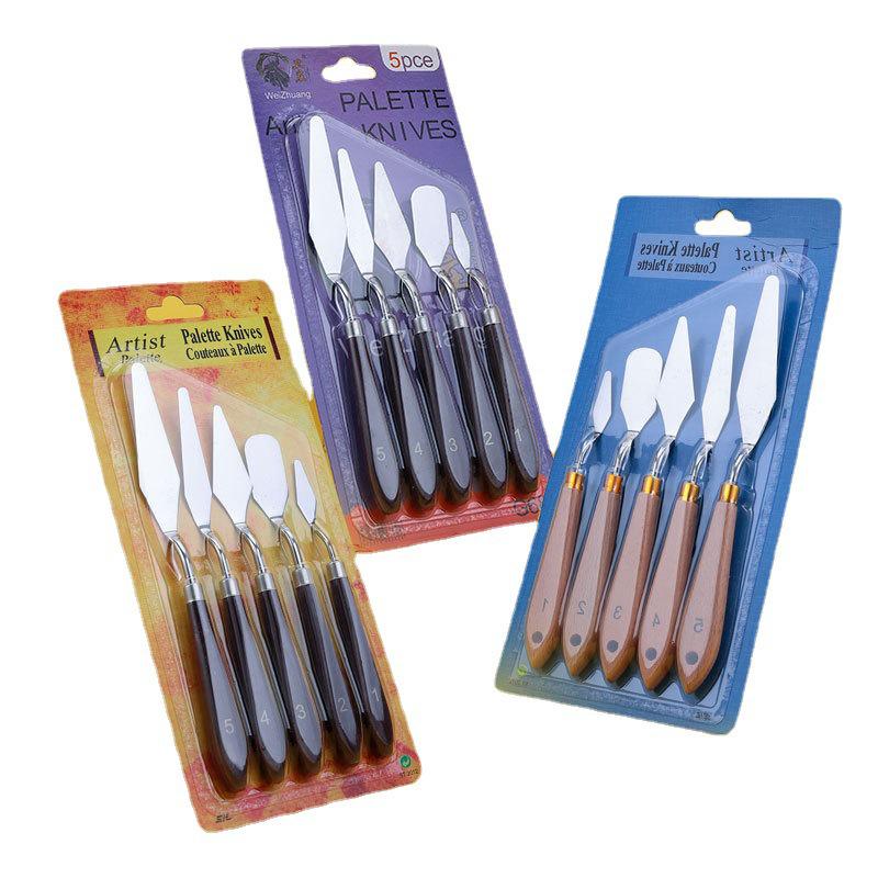 Oil Painting Palette and Spatula Set: Knife Set for Acrylic, Gouache, and Pigment