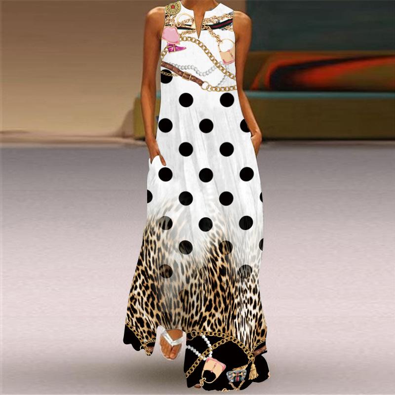 GMXIA Женская мода лето весна повседневные платья без рукавов с v-образным вырезом