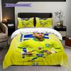 Vibrant Neymar Jr Action Bedding (1 * duvet cover + 2 * pillowcase, without core) 2D Flat Christmas birthday gift Duvet cover and pillowcase