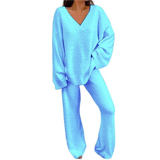 Set Women Thermal Loose Nightie Sleeping Clothes Casual Women Pajamas Set For Home Wear
