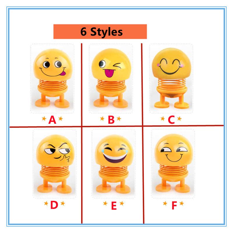 Новый забавный автомобильный стиль, качающаяся голова, украшение на приборную панель автомобиля, милое выражение, модный тренд, аксессуары для салона автомобиля, автомобильные игрушки для декора