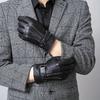 Новые минималистичные и модные зимние теплые кожаные перчатки с плюшевой подкладкой и сенсорным экраном, подходят для вождения на открытом воздухе и перчаток для езды на велосипеде