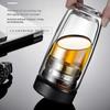 450ML Glass Water Bottle Oval Shaped Double Layer Tea Water Cup Infuser Tumbler Drinkware Water Bottle With Tea Filter