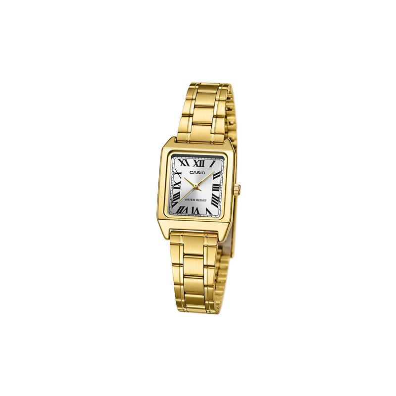 Casio Серия STANDARD Модный Деловая Простой Элегантный Классический Стрелки Римская шкала Водонепроницаемый Кварцевый механизм Стальной ремешок LTP-V007G-9B