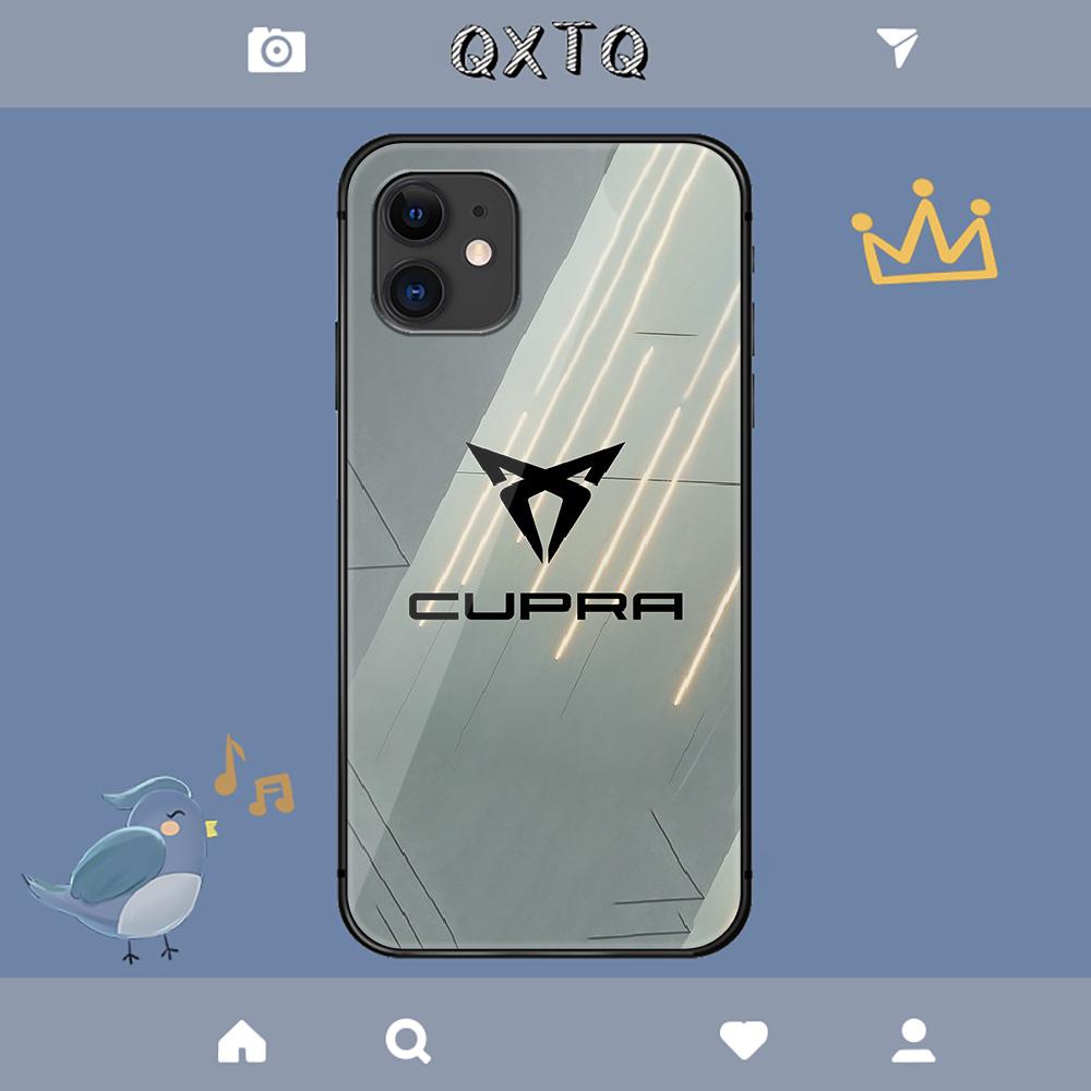 Чехол с логотипом испанской моды Cupras для iPhone Samsung Galaxy Redmi Note S 17 16 15 14 13 20 24 25 54 Pro Max Ultra Fe с крышкой из закаленного стекла