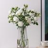 Fake Flower Eco-friendly Anti-fade Faux Silk Flower 3 Heads Artificial Rose Flower for Home