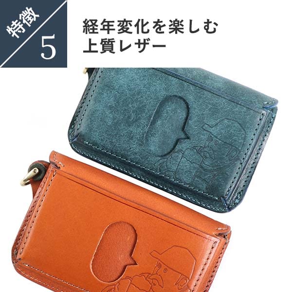 Кошелек Beer Berry FES Multi Case Compact Wallet Mini Neck Wallet Small Wallet Плечевой кошелек для хранения карт Beer Berry Uncle Leather Neck Wallet Сделано в Японии