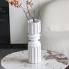 Modern European Black and White Striped Vase Ornaments, Simple Home Decoration, Desktop Entrance Hall TV Cabinet, Roman Column Flower Holder
