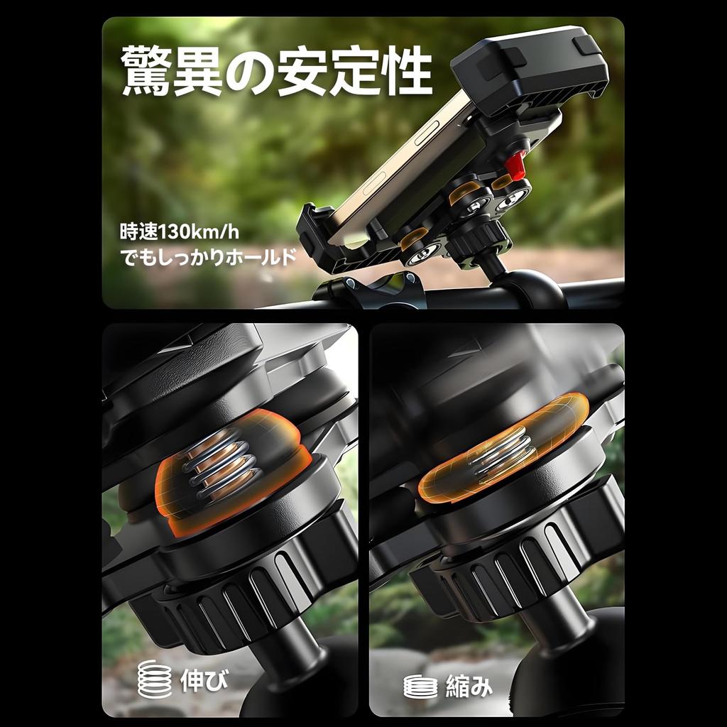 PETFROH Smartphone Holder with Top and Bottom Fits Inch Vibration Shock Absorbing Adjustable for Handlebar Diameters from to 30mm Bicycle/Motorcycle