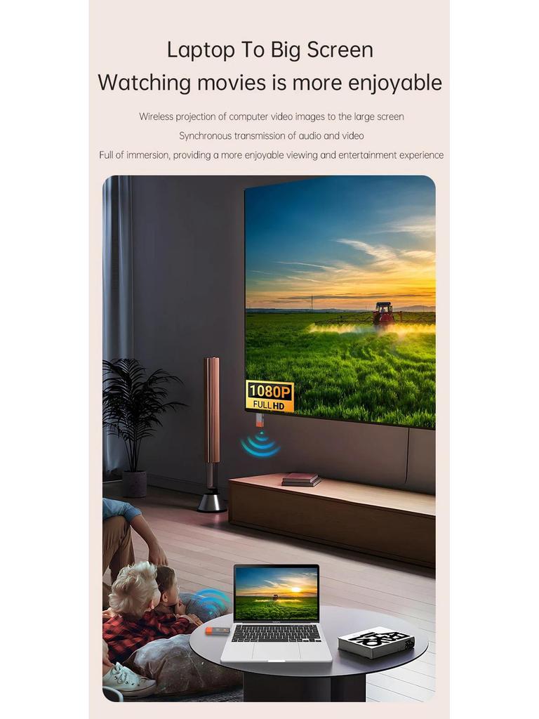 Беспроводной HDMI-передатчик 50 м для зеркалирования экрана 1080P