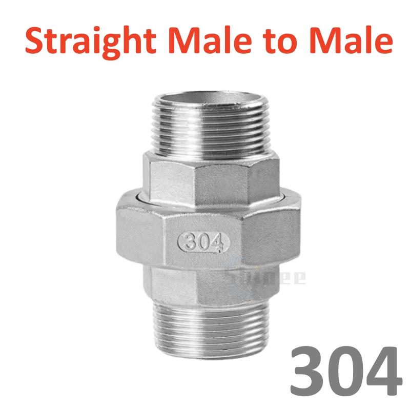 Соединительная муфта из нержавеющей стали 304 1/4" 3/8" 1/2 3/4 1" BSP Наружная Внутренняя резьба Литой фитинг для труб Тройник Угольник connector