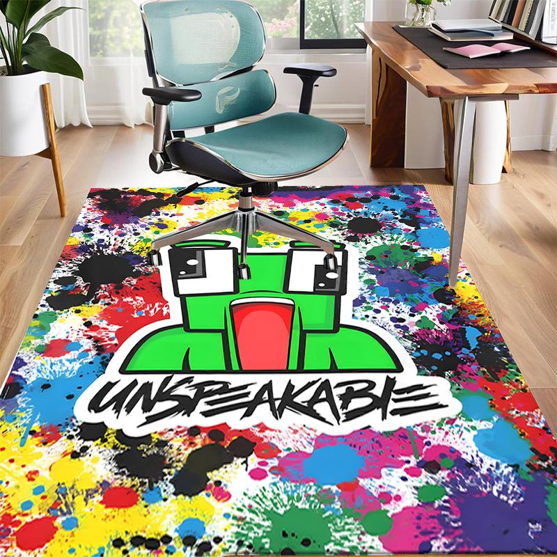 Unspeakable Polyester Carpet, Soft Indoor Mat for Office Chair, Living Room, Computer Desk - Decorative Home Office Rug Design