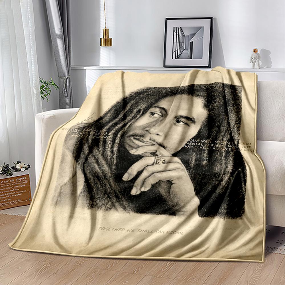 Bob Marley Portrait Bob Marley Blanket Soft Cozy Great For Office Office Chair Bed Allseason Use Warmthful Decor Suitable For Gifting Relatives And Fr