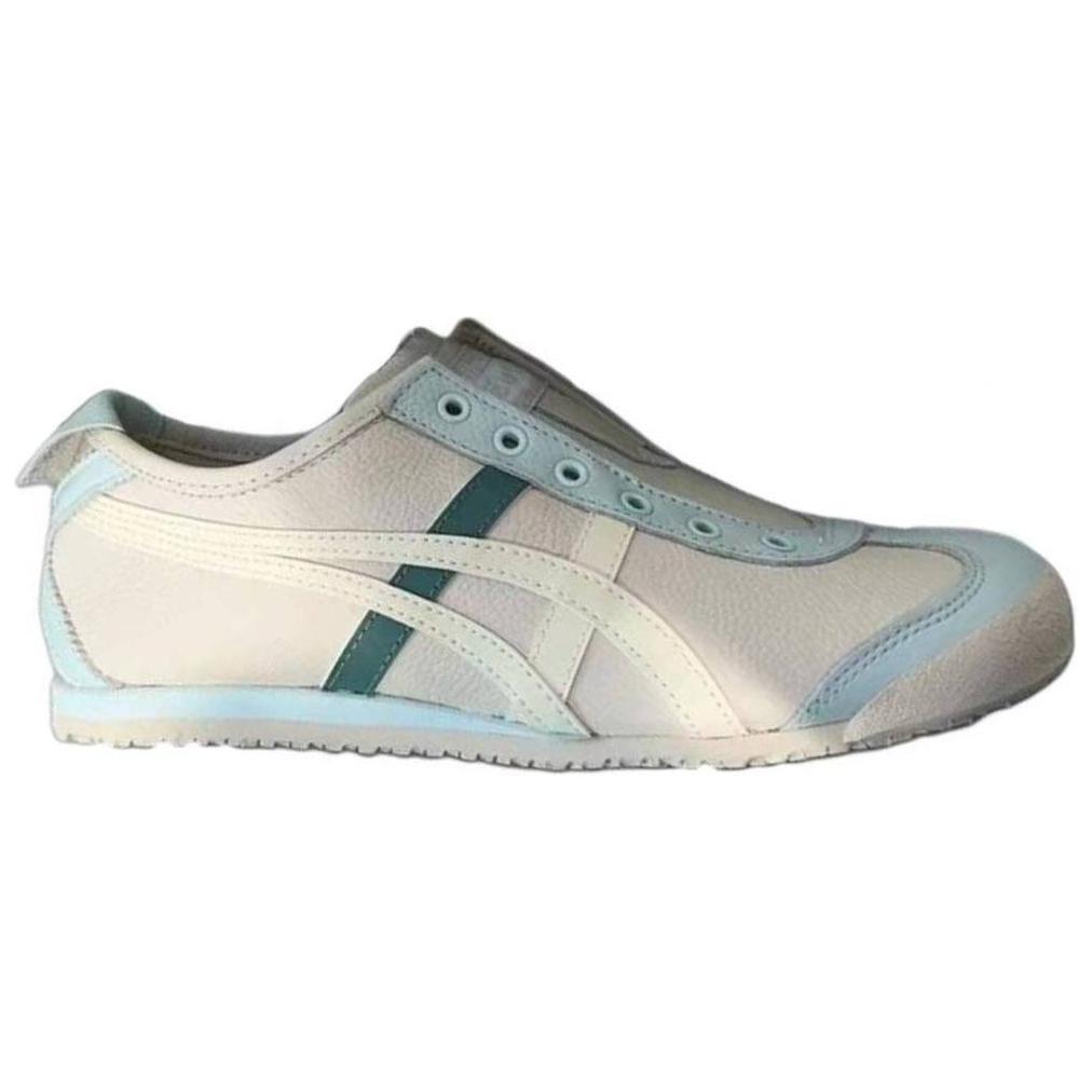 ONITSUKA TIGER MEXICO 66 Противоскользящие износостойкие низкие повседневные кроссовки унисекс, белые с синим рисунком 1183B815-250