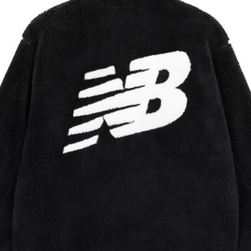 New Balance Теплая зимняя куртка с логотипом Азиатский размер 'Черный' Мужская MDD4N011-BK