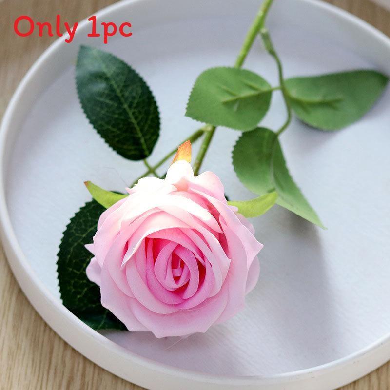 Artificial Silk Rose Flower For Wedding Party Home Decor Wall Display Arrangement