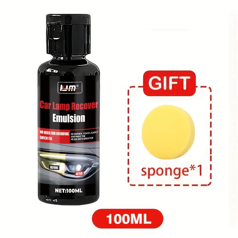 Набор для восстановления фар автомобиля, Средство для удаления царапин и окисления, Полировальная и обновляющая паста, Улучшает прозрачность и яркость света