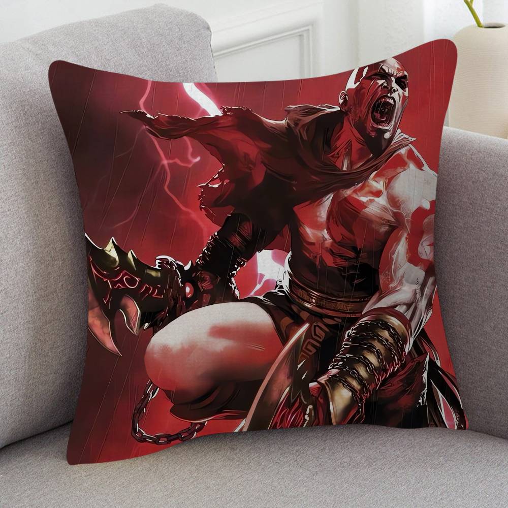 Game God Of War Cute Cartoon Two-dimensional Pillowcase Bedroom Sofa Cushion Cover Nap Pillow Cover