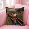 CCrash BandicootT Cartoon Cushion Cover Natural Linen Pillow Case DoubleSided Print Decorative Sofa Pillowcase Home Decor Gift