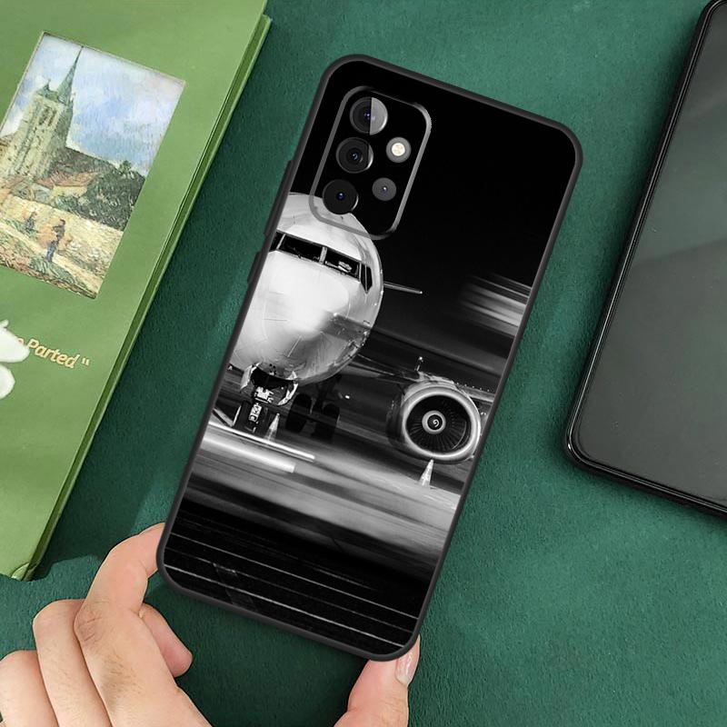 Мягкий чехол с рисунком самолета для Samsung Galaxy A54 A53 A73 A13 A71 A51 A14 A52 A32 A12 A22 A52S
