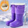 Новые роскошные дизайнерские женские зимние водонепроницаемые ботинки EVA для девочек, классические зимние ботинки, плюшевые короткие ботинки, женские резиновые сапоги