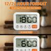 Digital Alarm Clock with Large Display, Two Alarm Functions, Up and Down Time Support, Magnetic Stand for Kitchen Desk Use Daily Indoors