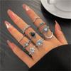 iF ME Punk Vintage Silver Color Poker Billiards Ring Set for Women Gothic Heart Anillos Hip Hop Y2k Korean Fashion Male Gift Jewelry